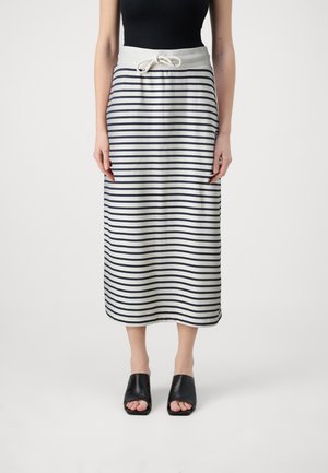 JAPAN LOGO MIDI SKIRT - A-line skjørt - navy/white