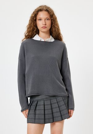 BOAT NECK  - Stickad tröja - anthracite