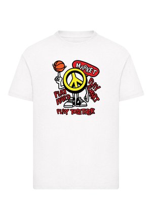 PEACE ON THE COURT  - Apdrukāts T-krekls - white