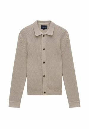 BONDELID JONAH KNITTED OVERSHIRT - Vest - beige melange