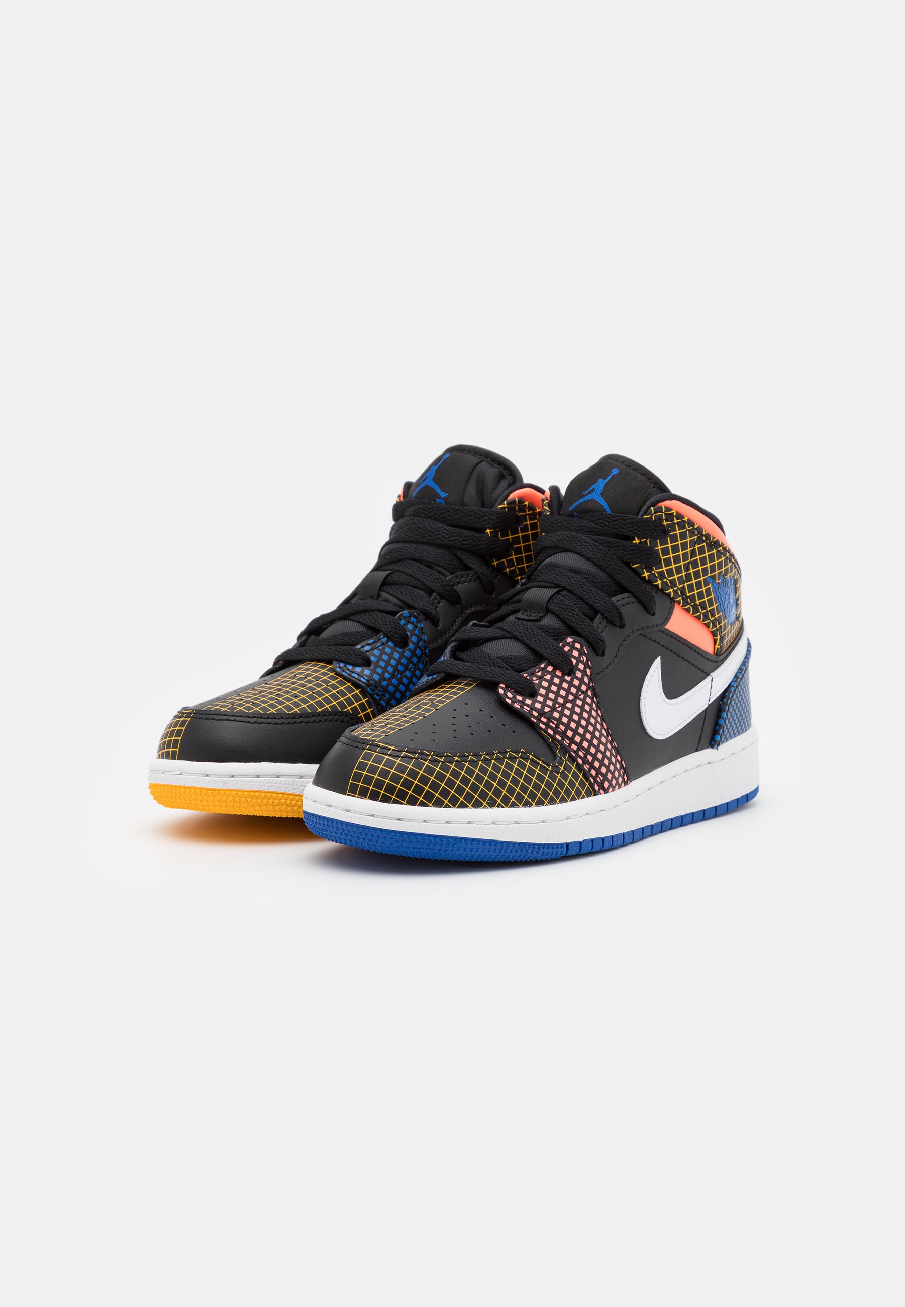 Jordan AIR 1 MID MMD UNISEX - Scarpe da basket - black/white/game  royal/green glow/bright mango/university gold/nero - Zalando.it