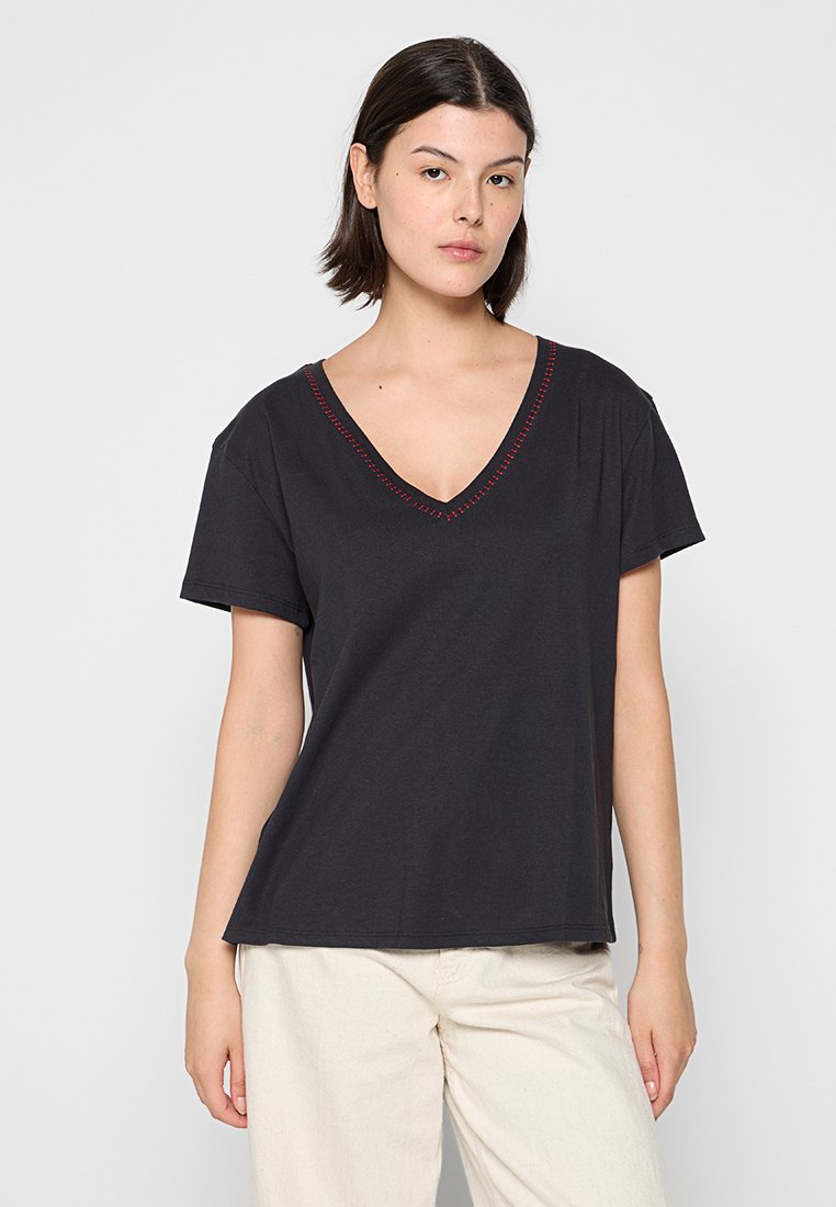 Replay T-shirt print zwart