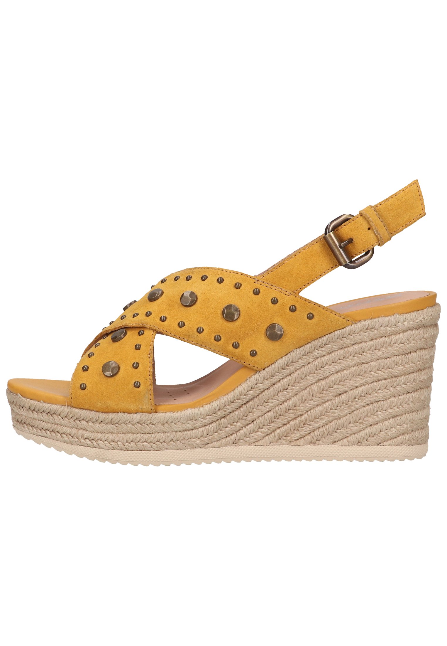 sandale compensee jaune