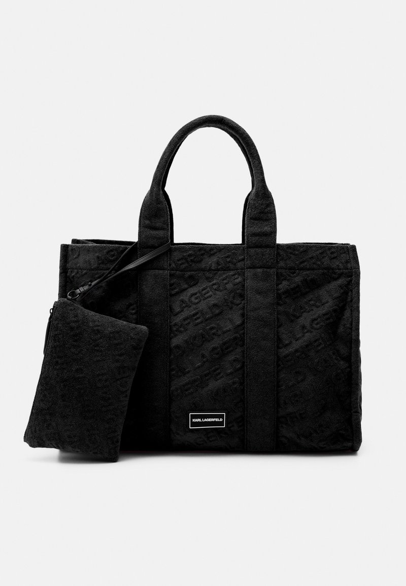 KARL LAGERFELD LOGO BEACH TERRY TOTE Handbag black Zalando.co.uk