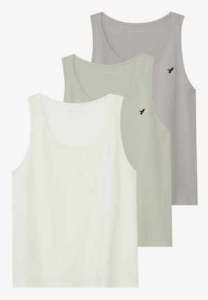 3 PACK - Top - off-white/green/grey