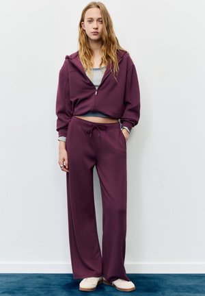 PULL&BEAR Träningsbyxor - bordeaux