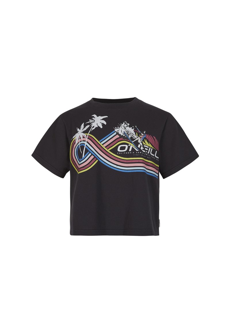 O’Neill T-shirt print gemêleerd zwart