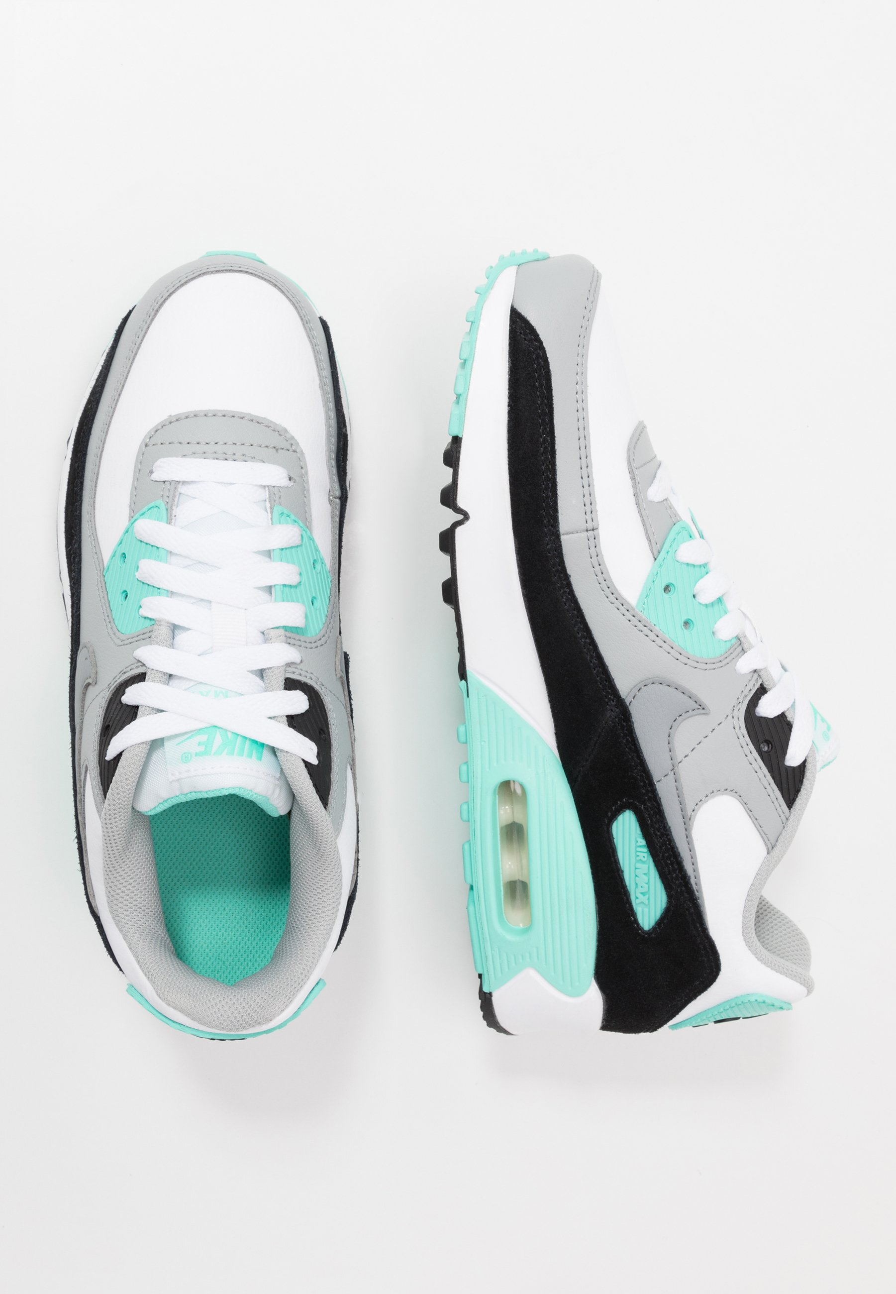 air max 90 white grey hyper turquoise