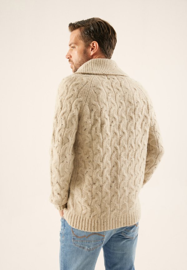 Cardigan - mottled beige2