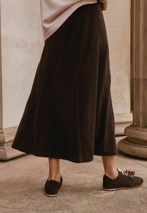 Next, REGULAR FIT - CORD MAXI SKIRT - A-line skirt - chocolate brown