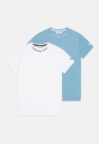 Calvin Klein Jeans - EXCLUSIVE INTARSIA UNISEX 2 PACK - T-Shirt basic - dusk blue/bright white Thumbnail-Bild 1