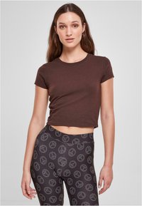 Urban Classics - STRETCH JERSEY CROPPED TEE - T-Shirt basic - brown Thumbnail-Bild 1