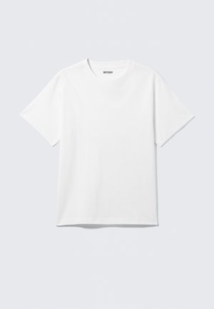 Weekday, BOXY HEAVYWEIGHT - T-shirts - white