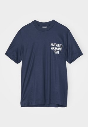 Emporio Armani Apdrukāts T-krekls - chain navy