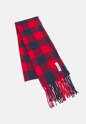 JACSOLID CHECKS WOVEN SCARF - Schal - true red