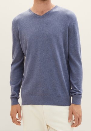 Strickpullover - blue-grey