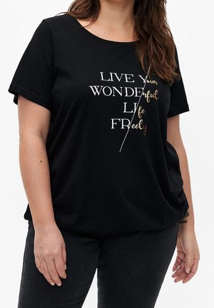 T-shirts print - mottled black