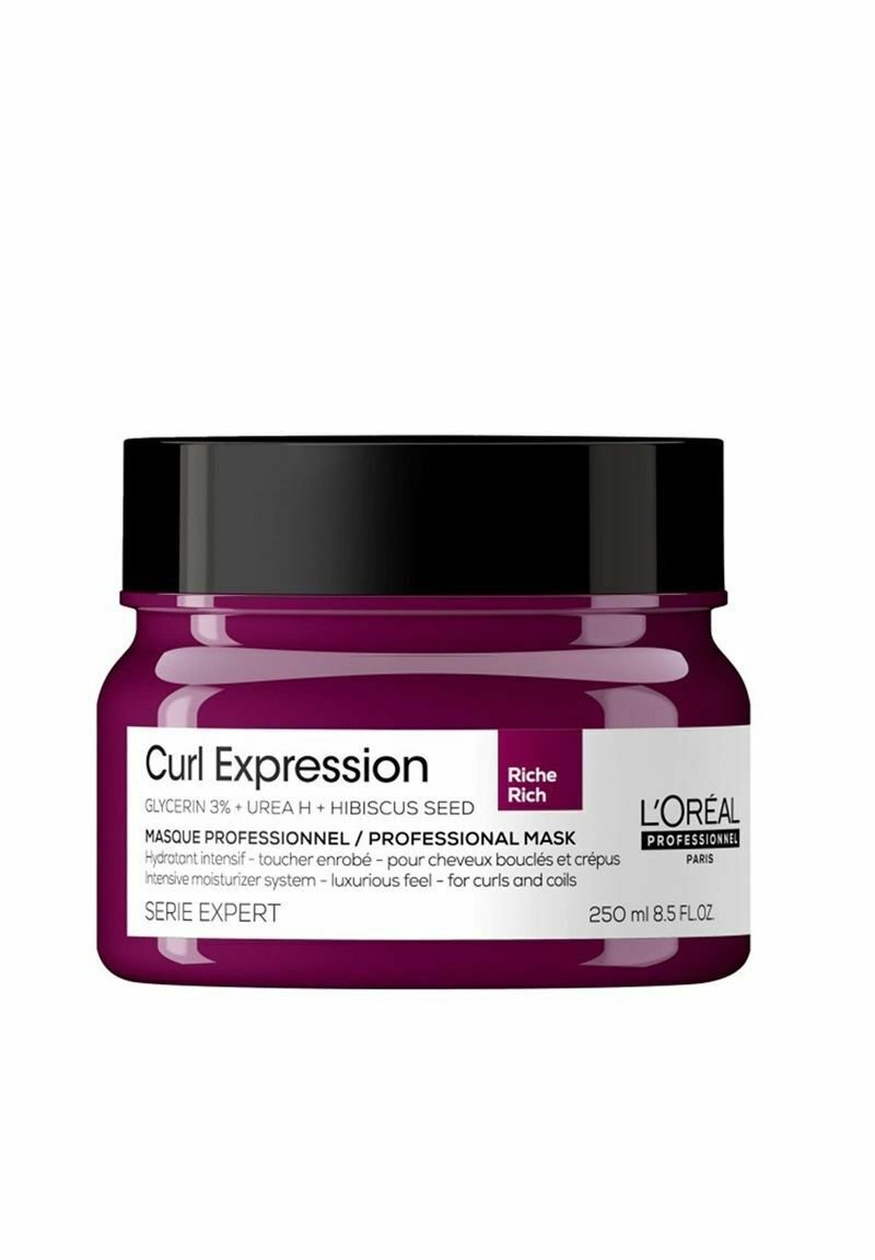 L'Oréal Paris - L'OREAL PROFESSIONNEL CURL EXPRESSION RICH HAIR MASK 250ML - Hårmaske - transparent, Forstør
