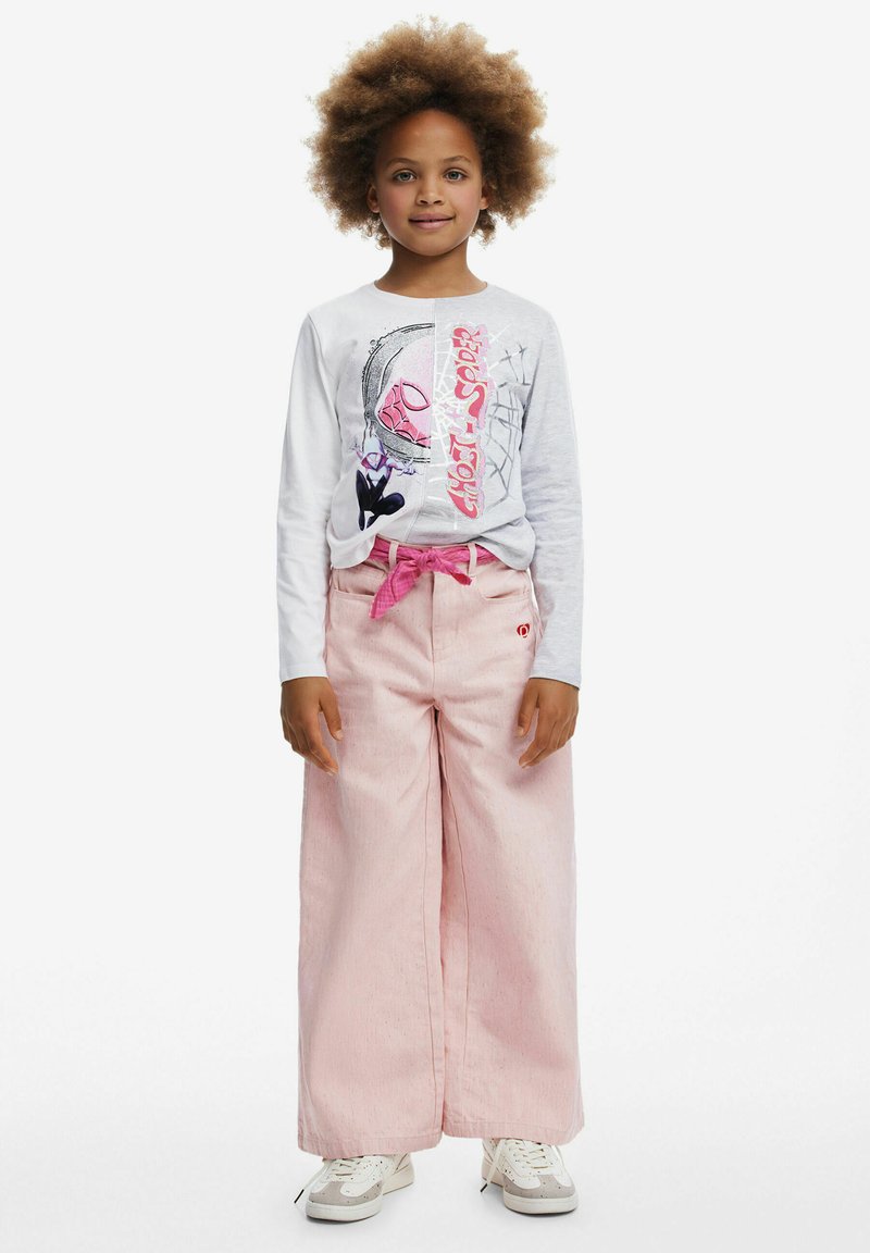 Desigual WIDE MELANGE - Relaxed fit -farkut - pink