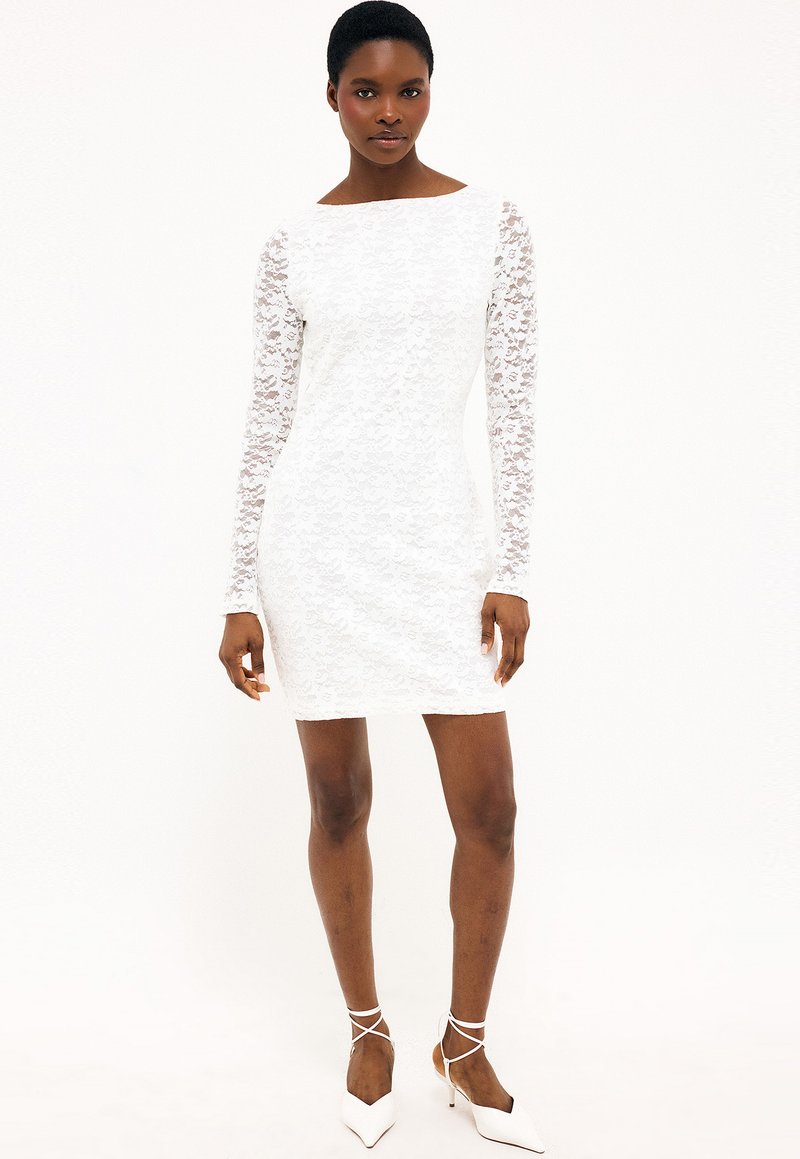 na-kd open back mini dress Open Back Mini Dress Beige