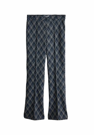 Next, TALL FIT - PINTUCK PONTE BOOTCUT TROUSERS - Bukser - blue grey check