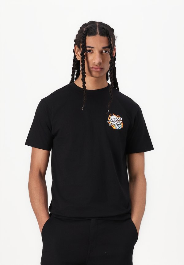 FLAMING DICE DOT CHEST UNISEX - Print T-shirt4