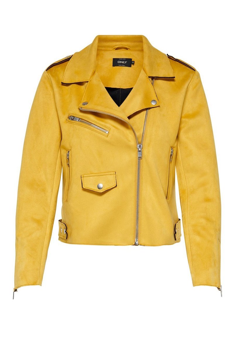 Only Biker - Keinonahkatakki - Golden Yellow/Keltainen - Zalando.fi