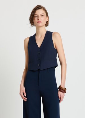 Calliope CORTO CON BOTTONI - Smanicato - blu notte