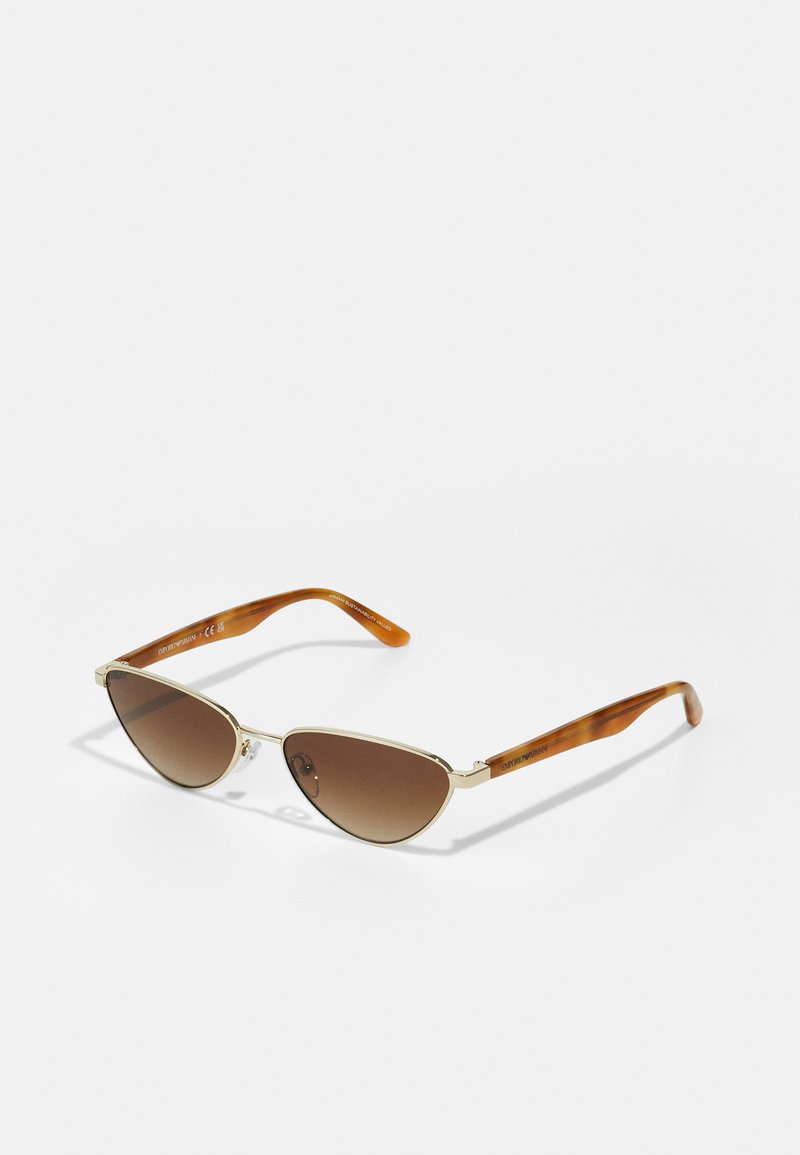 Emporio Armani Lunettes de soleil - shiny pale gold-coloured/brown