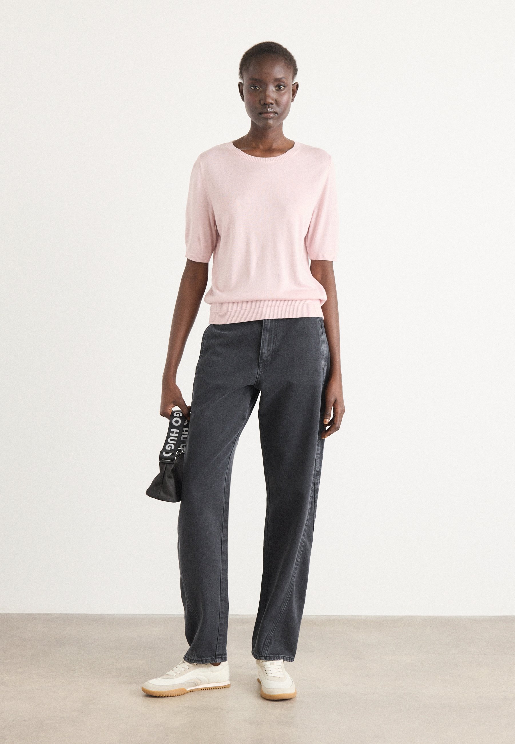 売れ筋商品|||ボス Tシャツ レディース トップス FIAFFUSA - Basic T-shirt - open purple BOSS FIAFFUSA - T-Shirt basic - open purple/rosa - Zalando