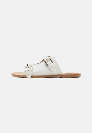 MOSCHINO BUCKLES - Sandalias planas - bianco