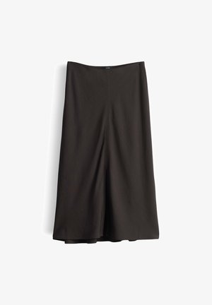 someday., RELAXED FIT MIDI - A-lijn rok - dark truffle