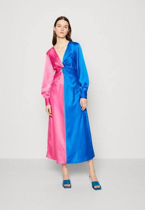 YAS YASVANESSA V NECK LONG DRESS - Cocktail φόρεμα / Φόρεμα για πάρτι - phlox pink/princess blue