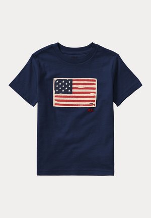 Polo Ralph Lauren FLAG COTTON JERSEY T-SHIRT UNISEX - Camiseta estampada - cruise navy