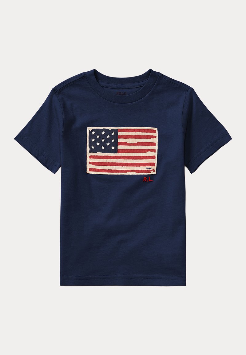 Polo Ralph Lauren - FLAG COTTON JERSEY T-SHIRT UNISEX - Camiseta estampada - cruise navy, Ampliar