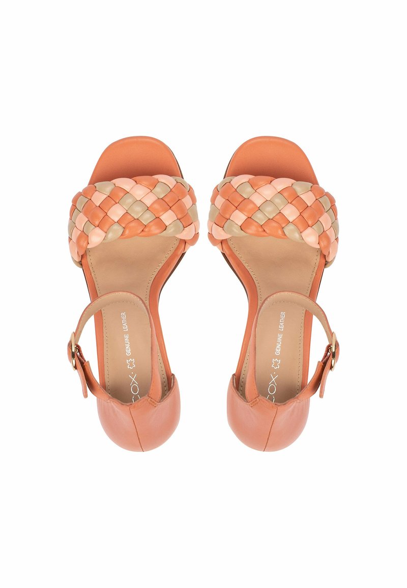 Damen Riemchensandalen | COX Riemensandalette apricot - XJ42494 Damen Riemchensandalen | COX Riemensandalette apricot - XJ42494