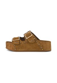 Mules à talons - camel