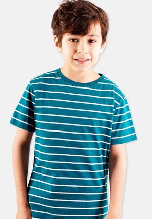 Band of Rascals STRIPED - T-shirts print - petrol cream