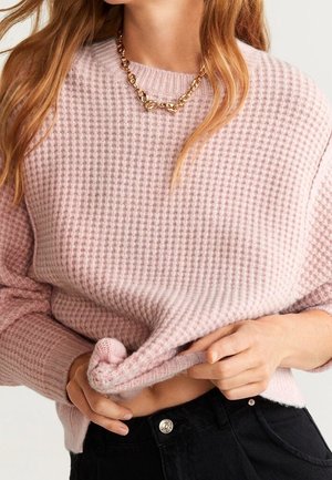 Striktrøje - pink