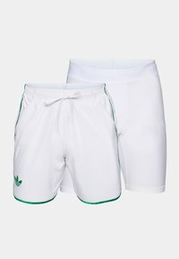 SHORT 2-IN-1 - Leggings - white