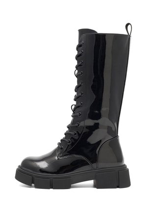 Cizme cu șireturi - black