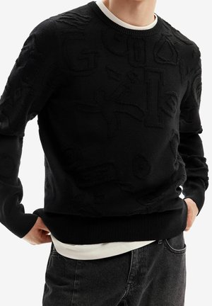Strickpullover - black
