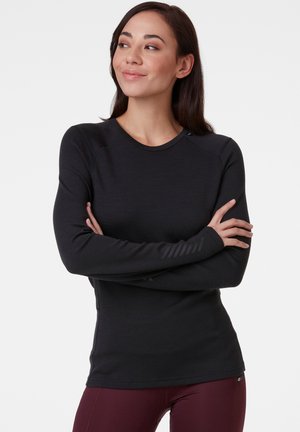 LIFA MERINO MIDWEIGHT CREW - Top s dlouhým rukávem - black
