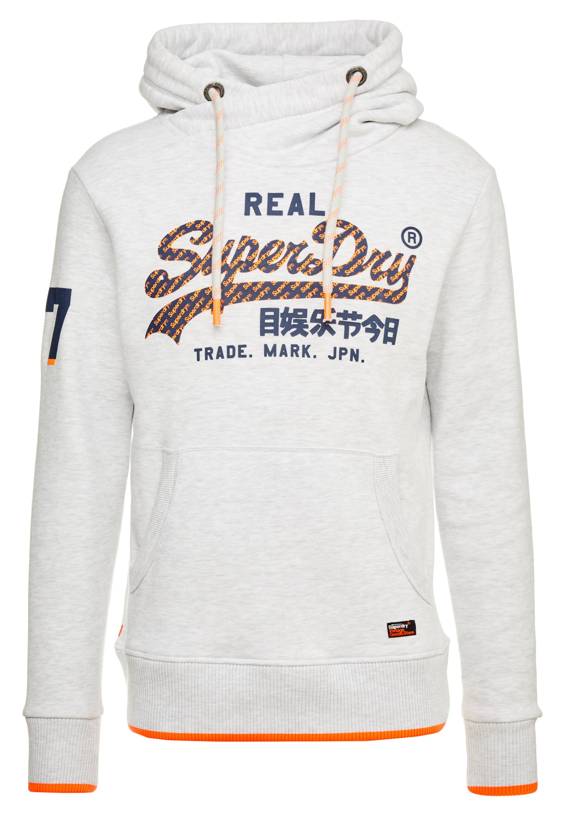 Superdry VINTAGE LOGO NEON TIP HOOD Kapuzenpullover ice Superdry Herren Sweatshirt Vintage Logo NEON Tip Hood