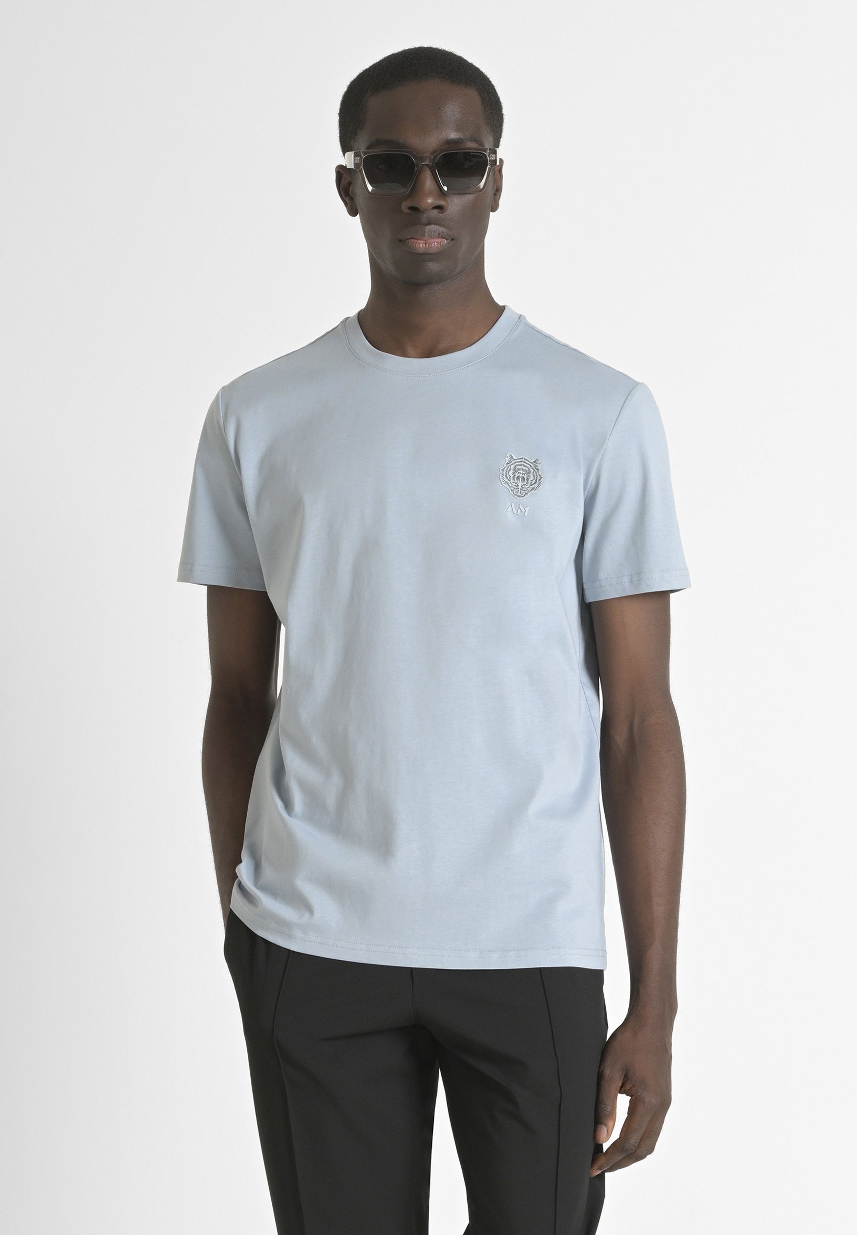 Antony Morato REGULAR FIT WITH LOGO Camiseta básica sky/azul