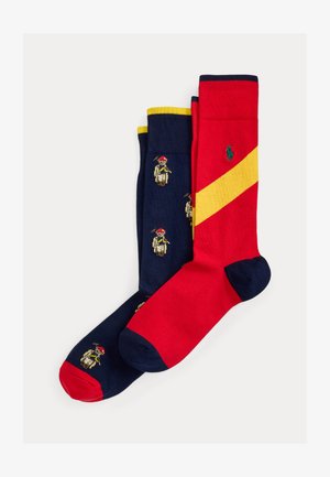Polo Ralph Lauren POLO BEAR TROUSER SOCK 2-PACK - Sukat - dark blue/red