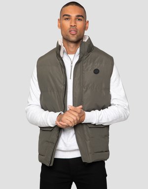 Threadbare TRACK - Waistcoat - khaki