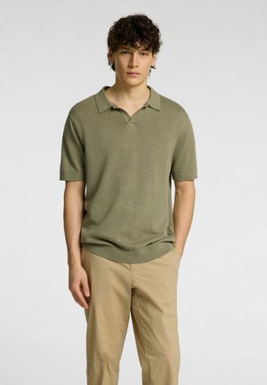 SLHMATTIS OPEN  - Polo shirt - vetiver
