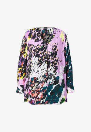 Ulla Popken, ABSTRACT PRINT LONG SLEEVE - Blusa - deep green