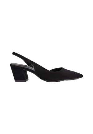 LEATHER BLOCK HEEL - Decolleté - black